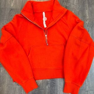 lululemon athletica Cropped Half-Zip Pullover - Bright Orange